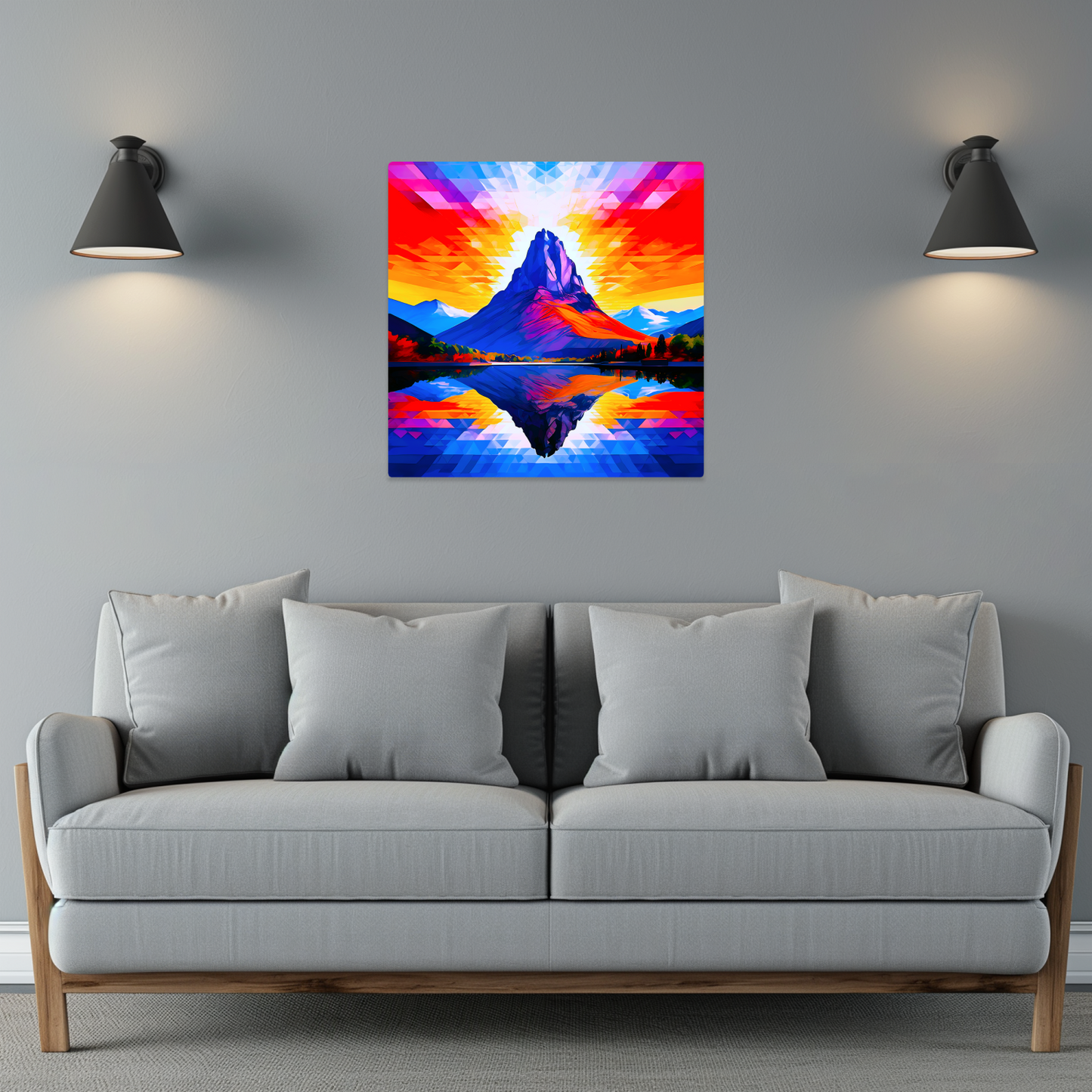 Abstract Mountain AM2, Printed on Gloss Aluminium To Enhance Colour And Details, Unique Print, An Enduring Gift...