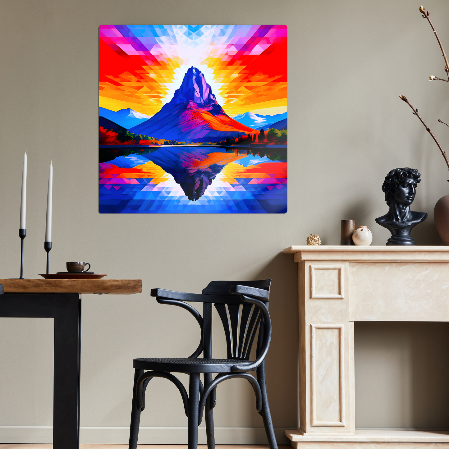 Abstract Mountain AM2, Printed on Gloss Aluminium To Enhance Colour And Details, Unique Print, An Enduring Gift...