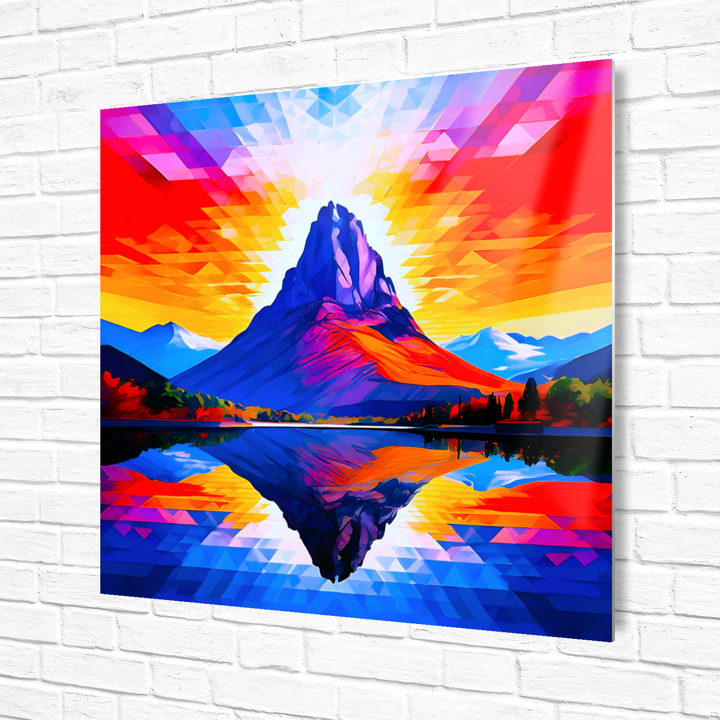 Abstract Mountain AM2, Printed on Gloss Aluminium To Enhance Colour And Details, Unique Print, An Enduring Gift...