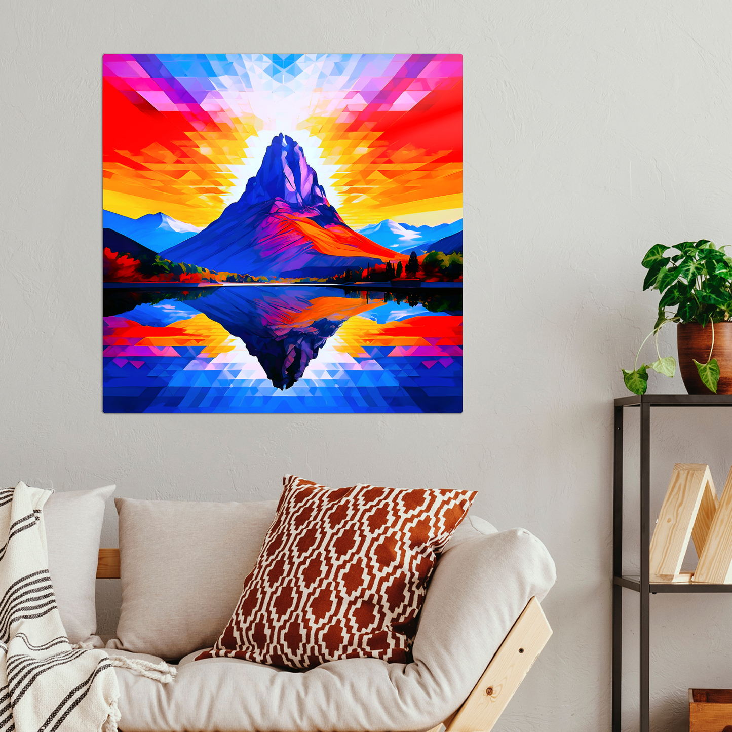 Abstract Mountain AM2, Printed on Gloss Aluminium To Enhance Colour And Details, Unique Print, An Enduring Gift...