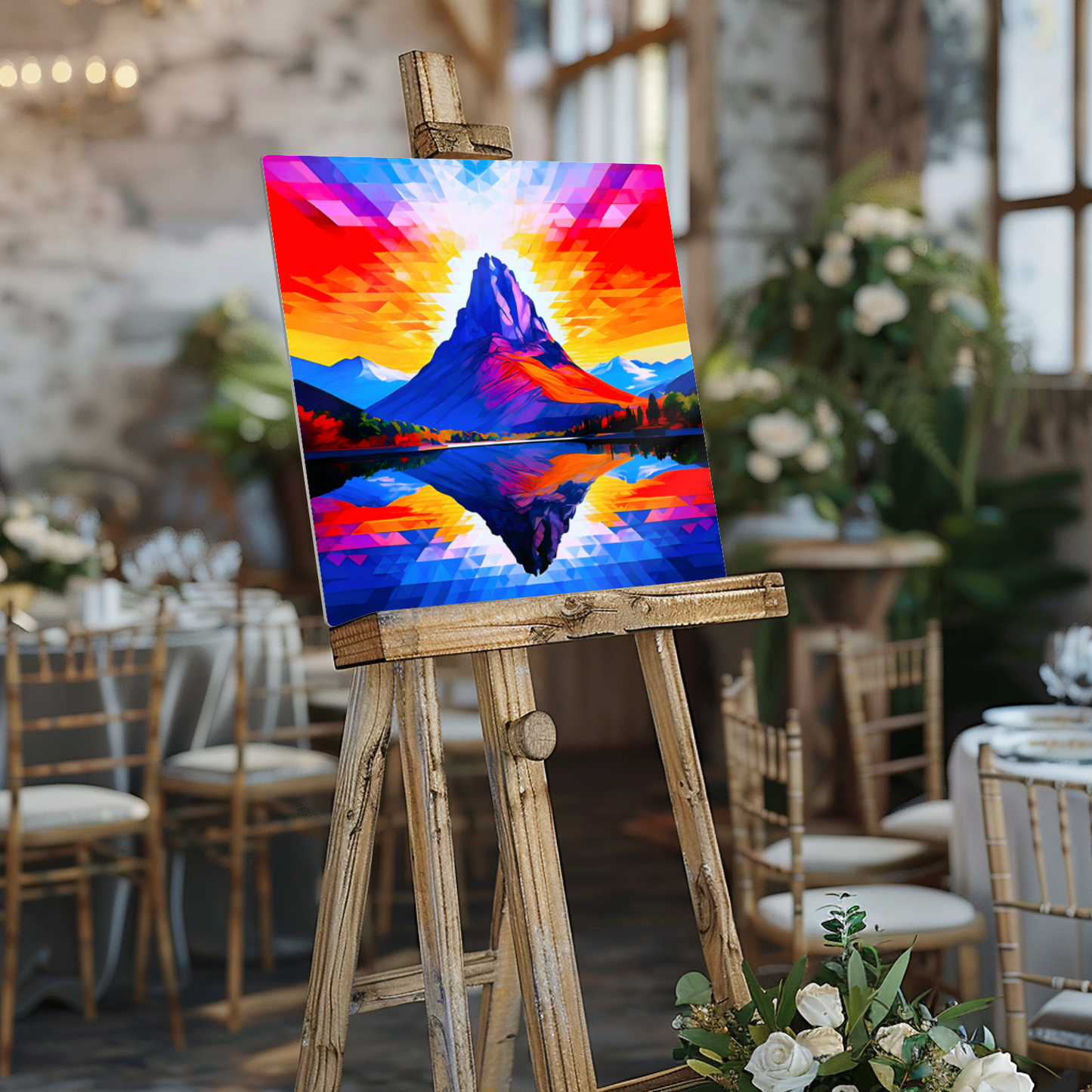 Abstract Mountain AM2, Printed on Gloss Aluminium To Enhance Colour And Details, Unique Print, An Enduring Gift...