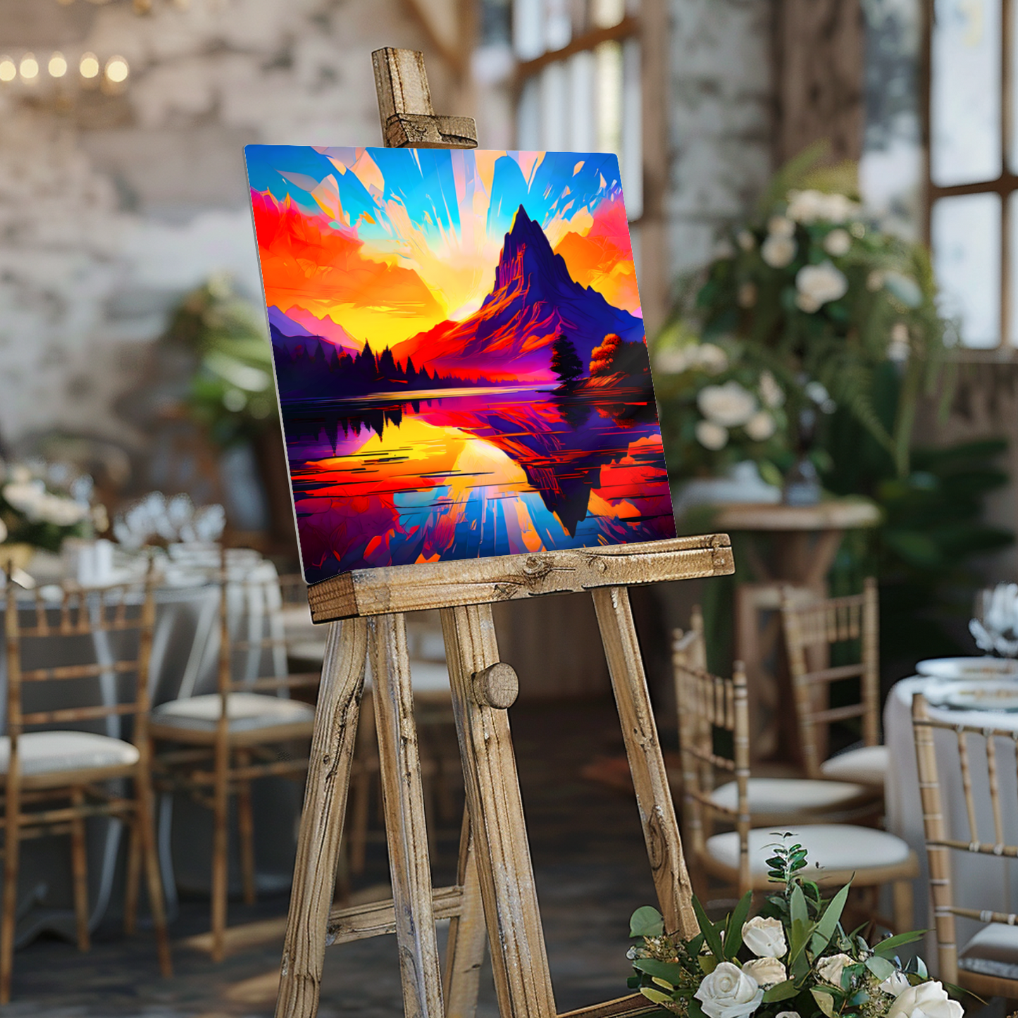 Abstract Mountain AM3, Printed on gloss aluminium to enhance colour and detail, unique print, an enduring gift...