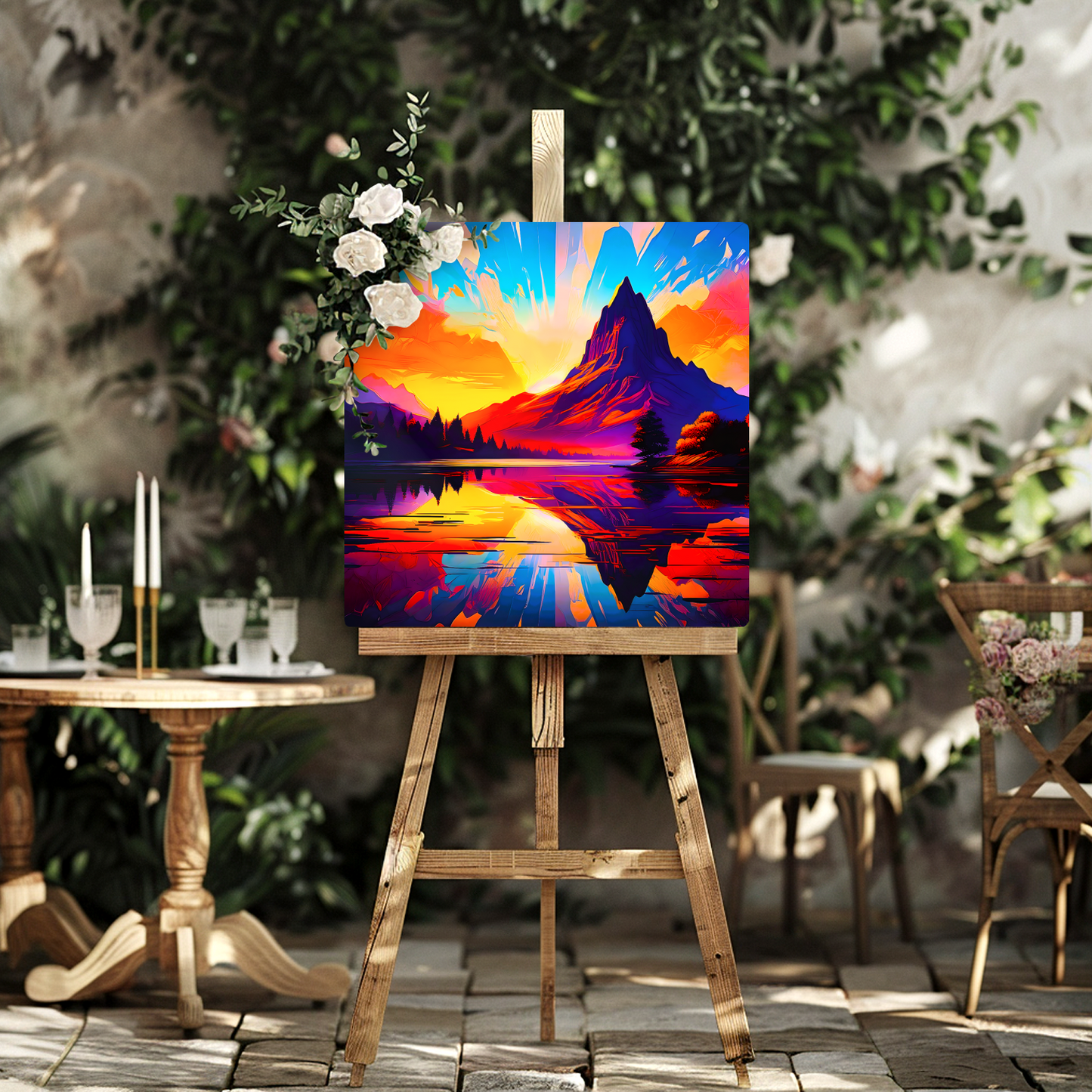 Abstract Mountain AM3, Printed on gloss aluminium to enhance colour and detail, unique print, an enduring gift...