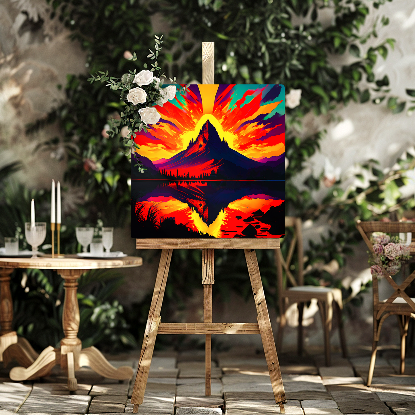 Abstract Mountain AM4, Printed on gloss aluminium to enhance colour and detail, unique print, an enduring gift...