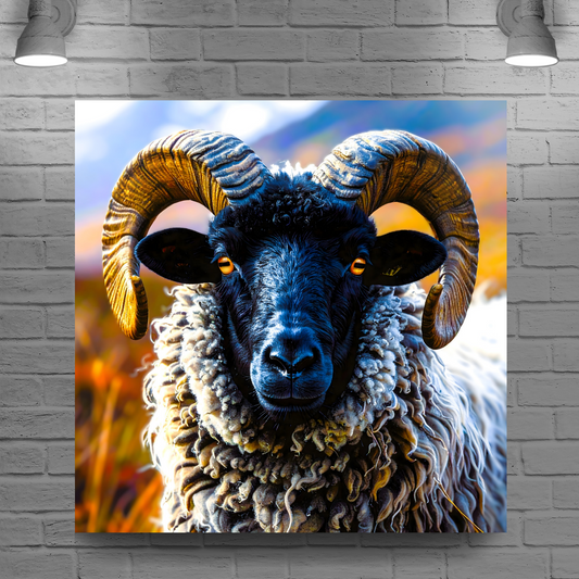 Black Faced Sheep 1, Printed On High Quality Canvas, Vibrant Colours, Highly Detailed, Unique Print, An Enduring Gift...