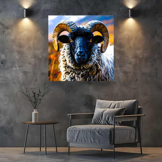 Black Faced Sheep 1, Printed On High Quality Canvas, Vibrant Colours, Highly Detailed, Unique Print, An Enduring Gift...