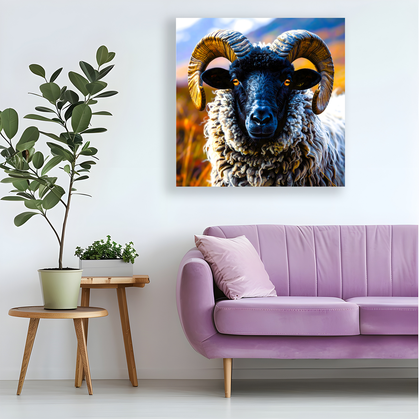 Black Faced Sheep 1, Printed On High Quality Canvas, Vibrant Colours, Highly Detailed, Unique Print, An Enduring Gift...