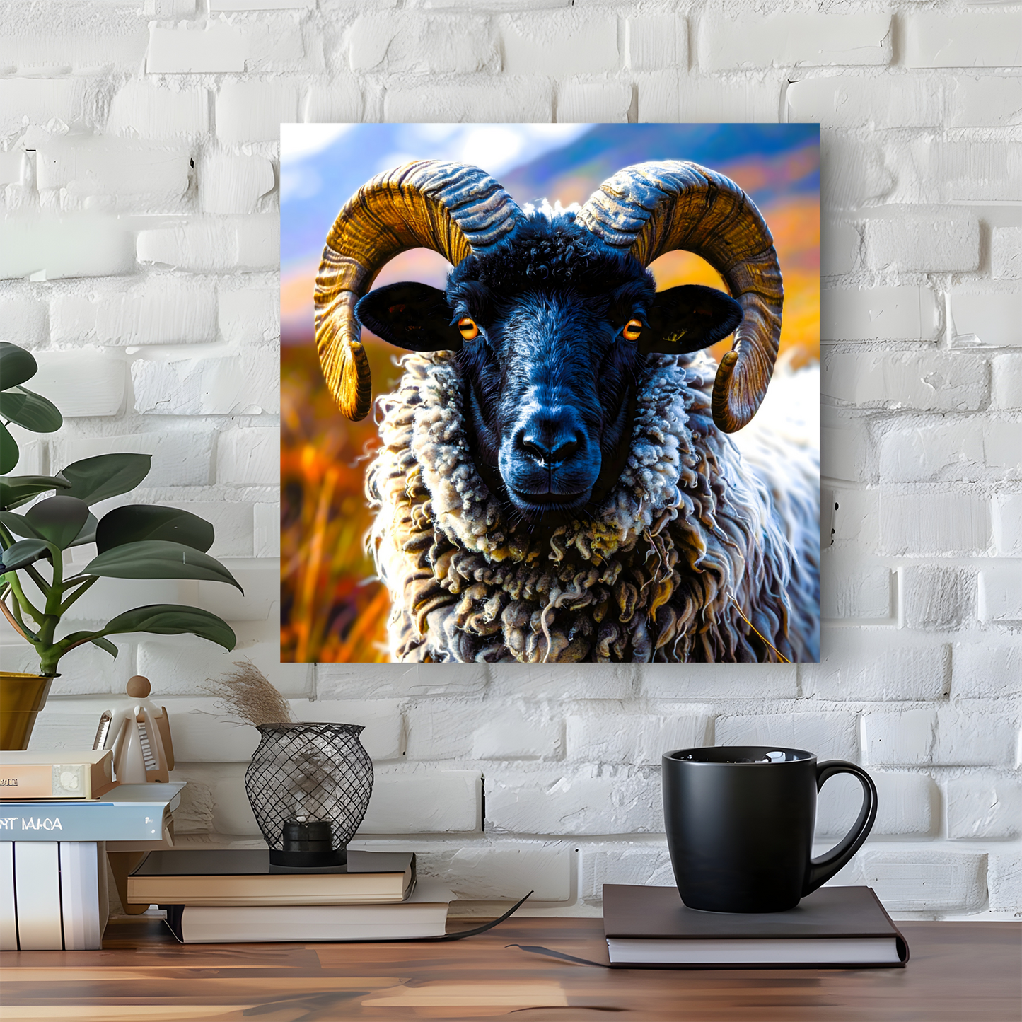 Black Faced Sheep 1, Printed On High Quality Canvas, Vibrant Colours, Highly Detailed, Unique Print, An Enduring Gift...