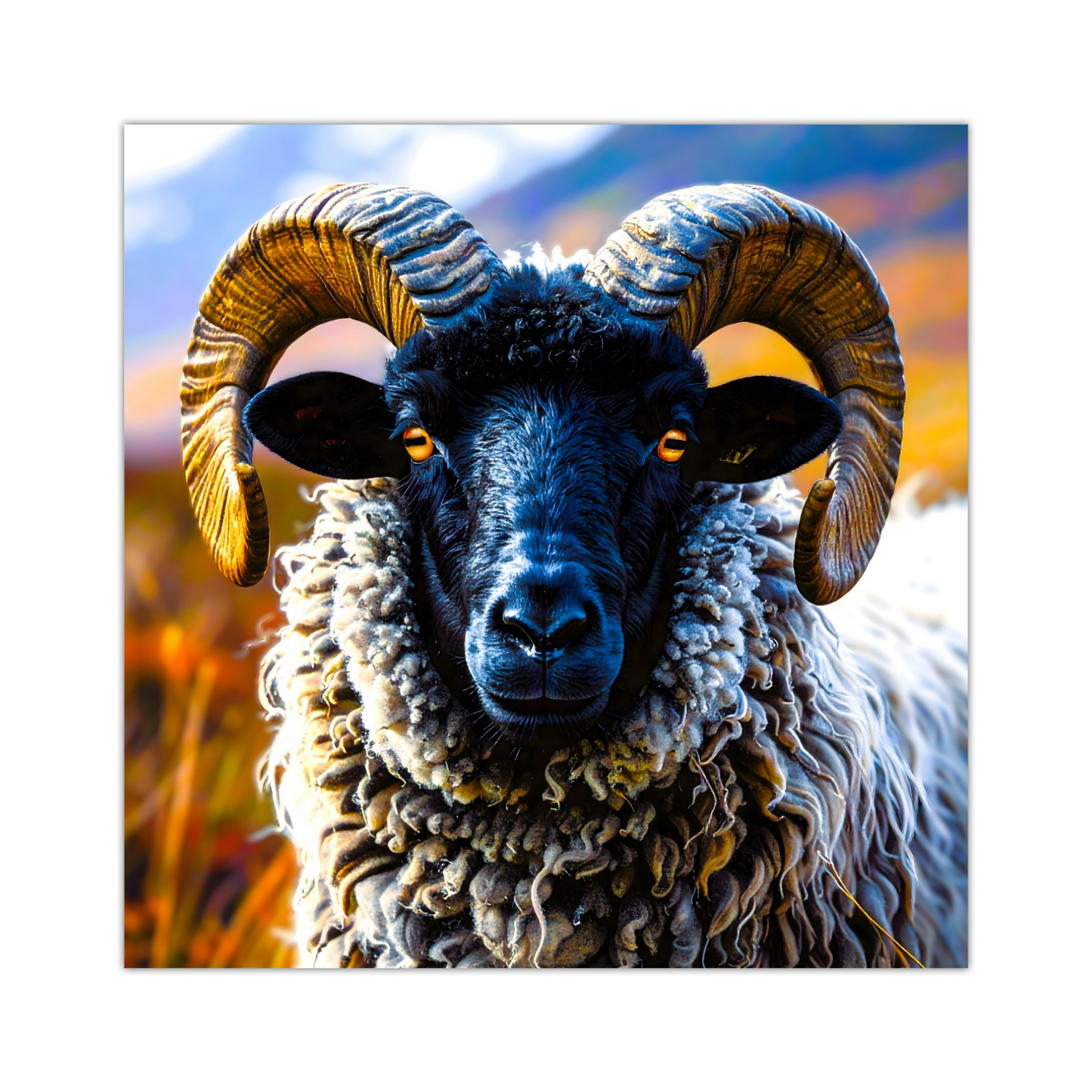 Black Faced Sheep 1, Printed On High Quality Canvas, Vibrant Colours, Highly Detailed, Unique Print, An Enduring Gift...