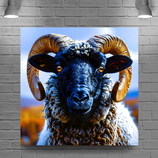 Black Faced Sheep 2, Printed On High Quality Canvas, Vibrant Colours, Highly Detailed, Unique Print, An Enduring Gift...