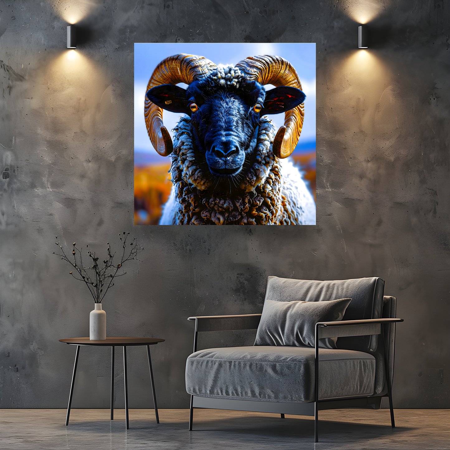 Black Faced Sheep 2, Printed On High Quality Canvas, Vibrant Colours, Highly Detailed, Unique Print, An Enduring Gift...