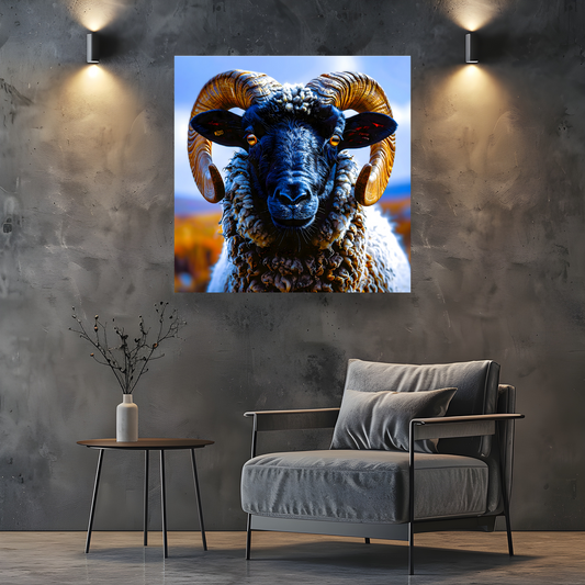 Black Faced Sheep 2, Printed On High Quality Canvas, Vibrant Colours, Highly Detailed, Unique Print, An Enduring Gift...