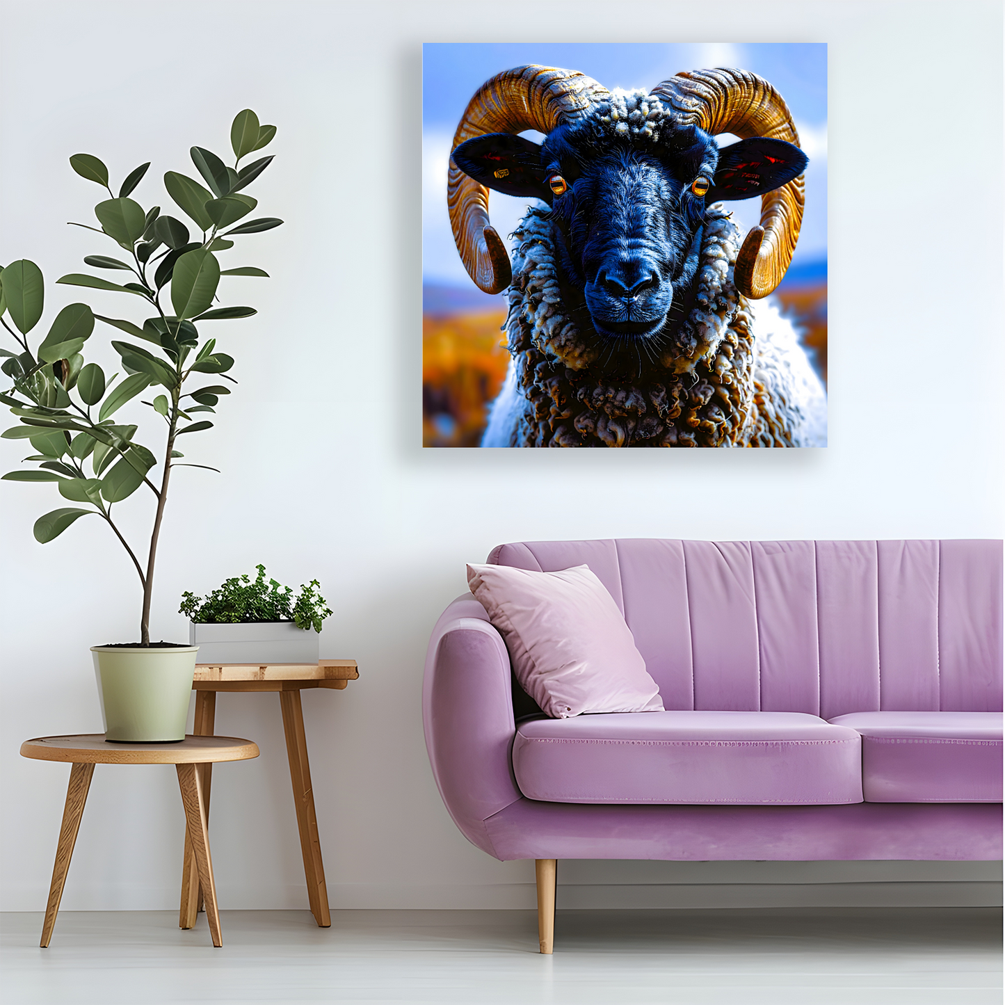 Black Faced Sheep 2, Printed On High Quality Canvas, Vibrant Colours, Highly Detailed, Unique Print, An Enduring Gift...
