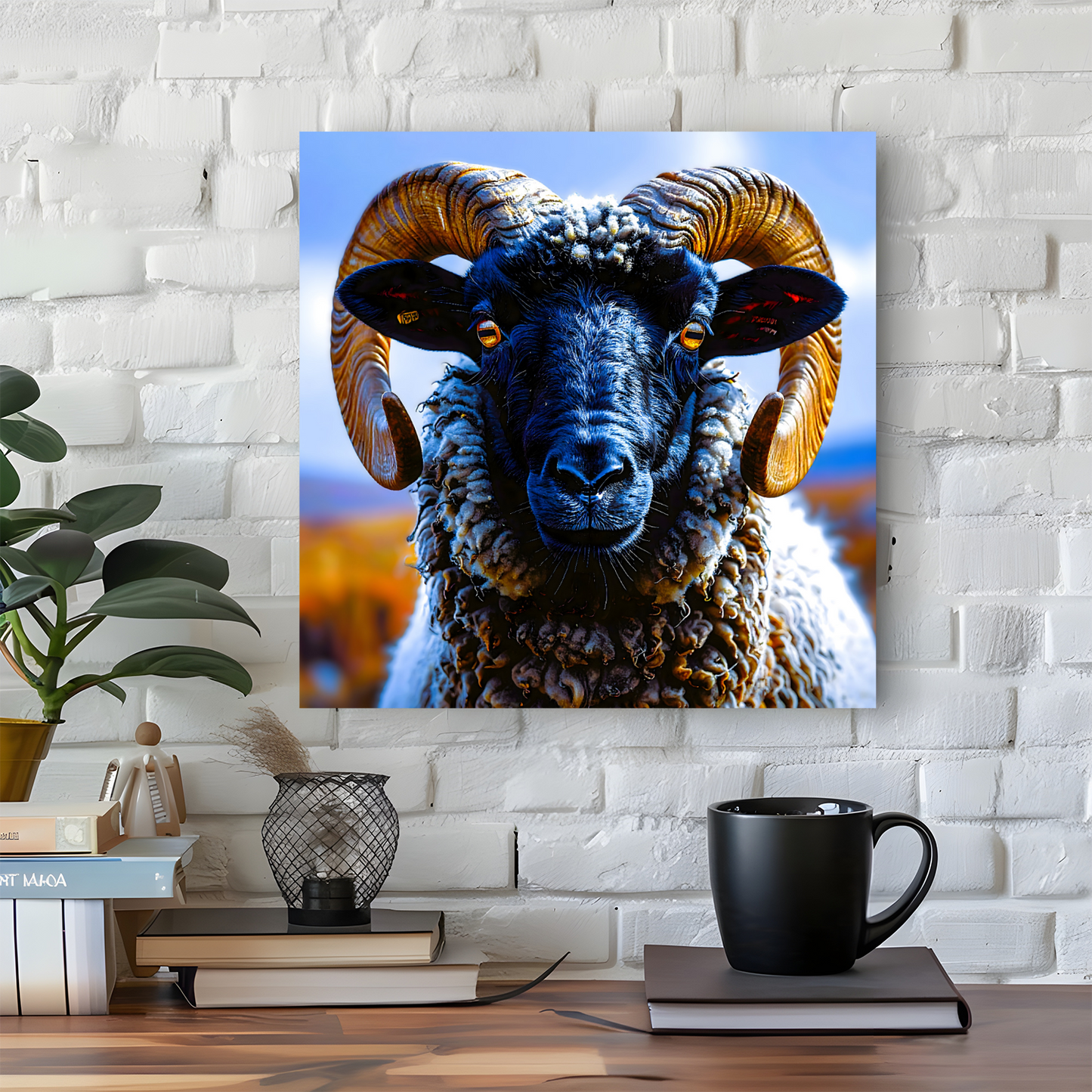 Black Faced Sheep 2, Printed On High Quality Canvas, Vibrant Colours, Highly Detailed, Unique Print, An Enduring Gift...