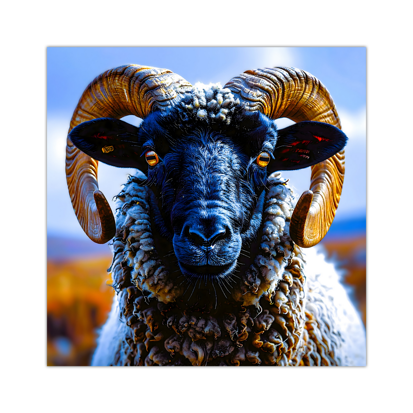 Black Faced Sheep 2, Printed On High Quality Canvas, Vibrant Colours, Highly Detailed, Unique Print, An Enduring Gift...