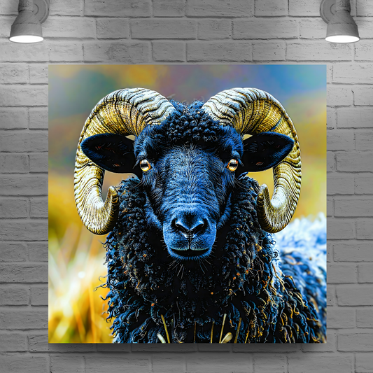 Black Faced Sheep 3, Printed On High Quality Canvas, Vibrant Colours, Highly Detailed, Unique Print, An Enduring Gift...