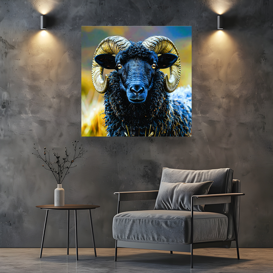 Black Faced Sheep 3, Printed On High Quality Canvas, Vibrant Colours, Highly Detailed, Unique Print, An Enduring Gift...
