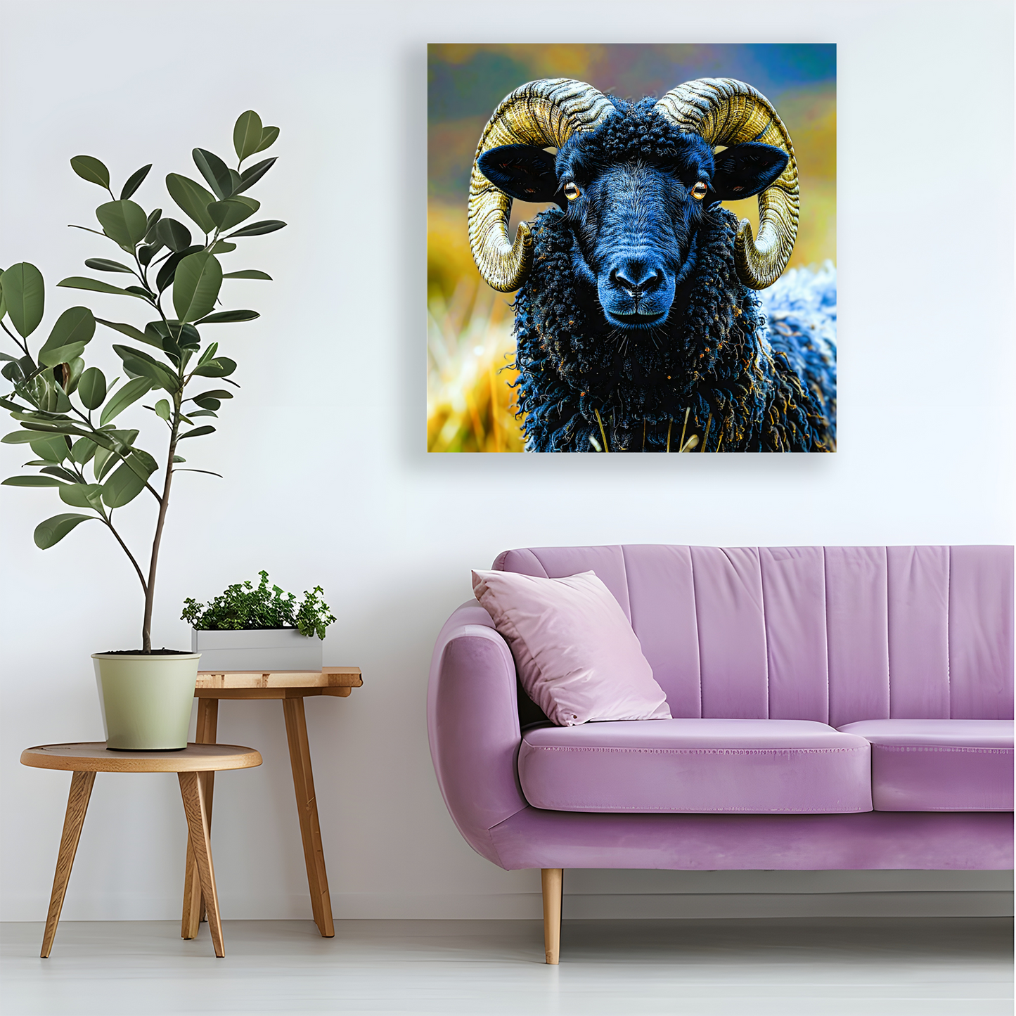 Black Faced Sheep 3, Printed On High Quality Canvas, Vibrant Colours, Highly Detailed, Unique Print, An Enduring Gift...