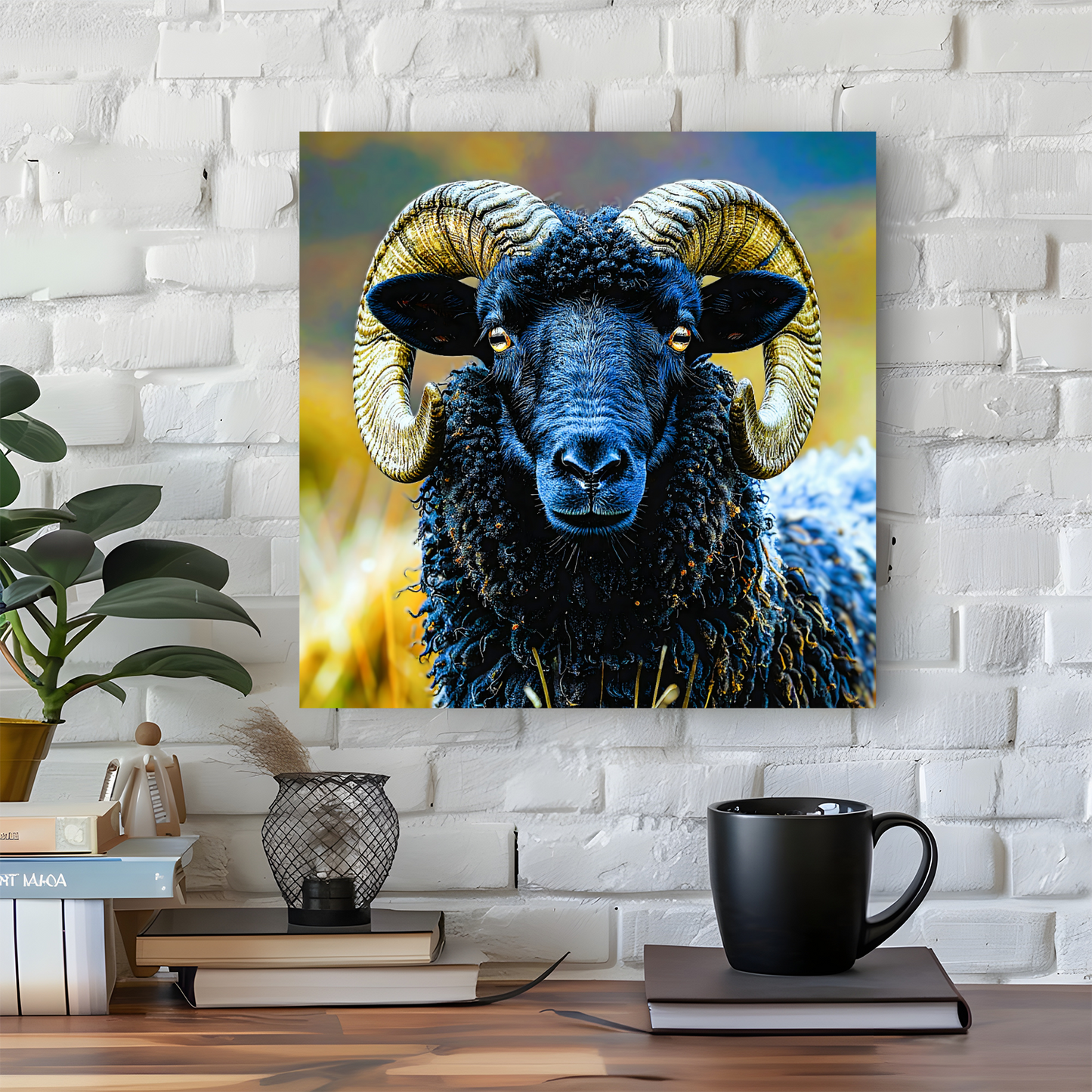 Black Faced Sheep 3, Printed On High Quality Canvas, Vibrant Colours, Highly Detailed, Unique Print, An Enduring Gift...