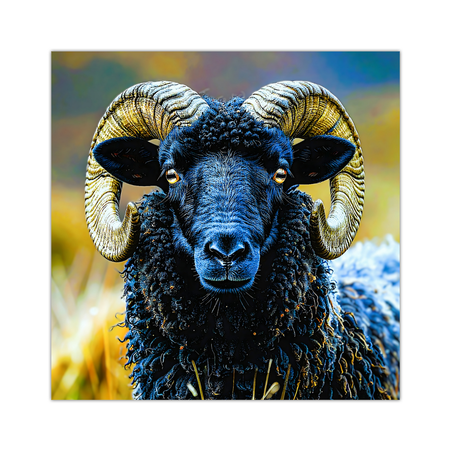 Black Faced Sheep 3, Printed On High Quality Canvas, Vibrant Colours, Highly Detailed, Unique Print, An Enduring Gift...