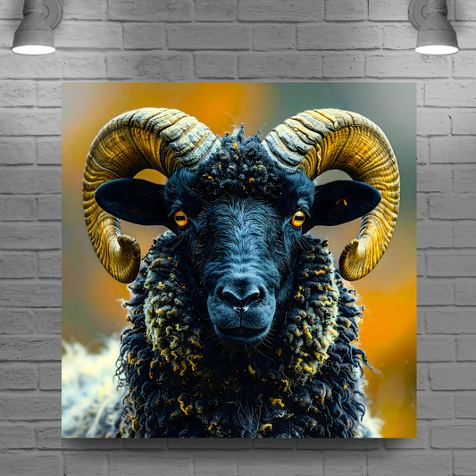 Black Faced Sheep 4, Printed On High Quality Canvas, Vibrant Colours, Highly Detailed, Unique Print, An Enduring Gift...
