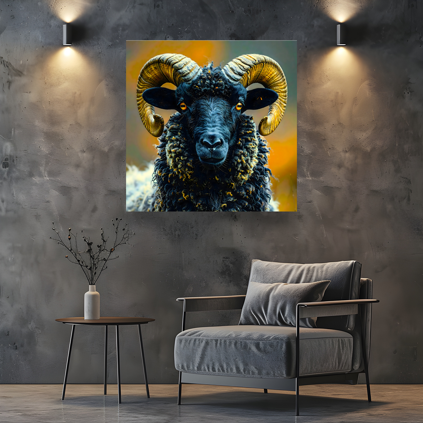 Black Faced Sheep 4, Printed On High Quality Canvas, Vibrant Colours, Highly Detailed, Unique Print, An Enduring Gift...