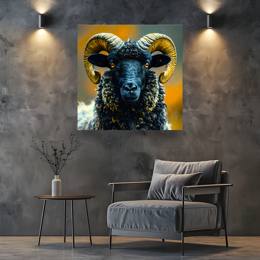 Black Faced Sheep 4, Printed On High Quality Canvas, Vibrant Colours, Highly Detailed, Unique Print, An Enduring Gift...