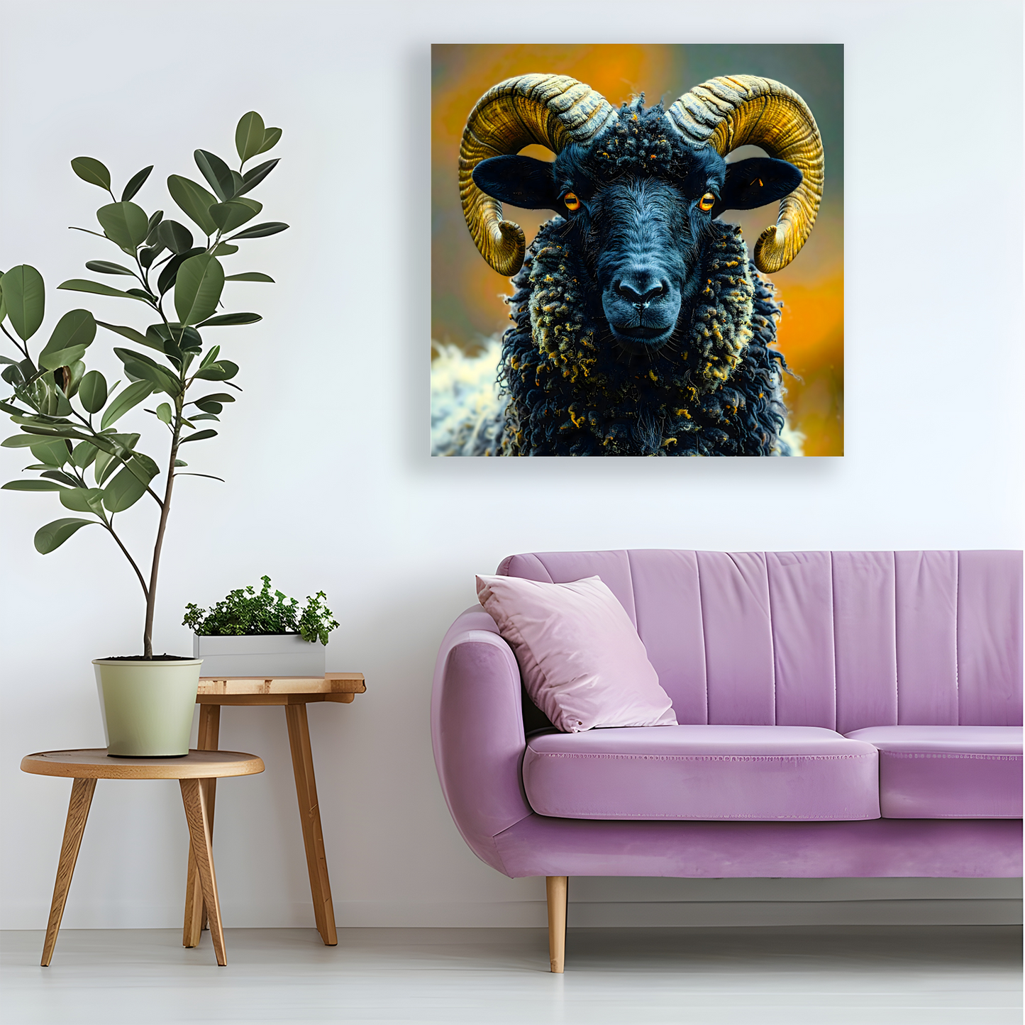Black Faced Sheep 4, Printed On High Quality Canvas, Vibrant Colours, Highly Detailed, Unique Print, An Enduring Gift...