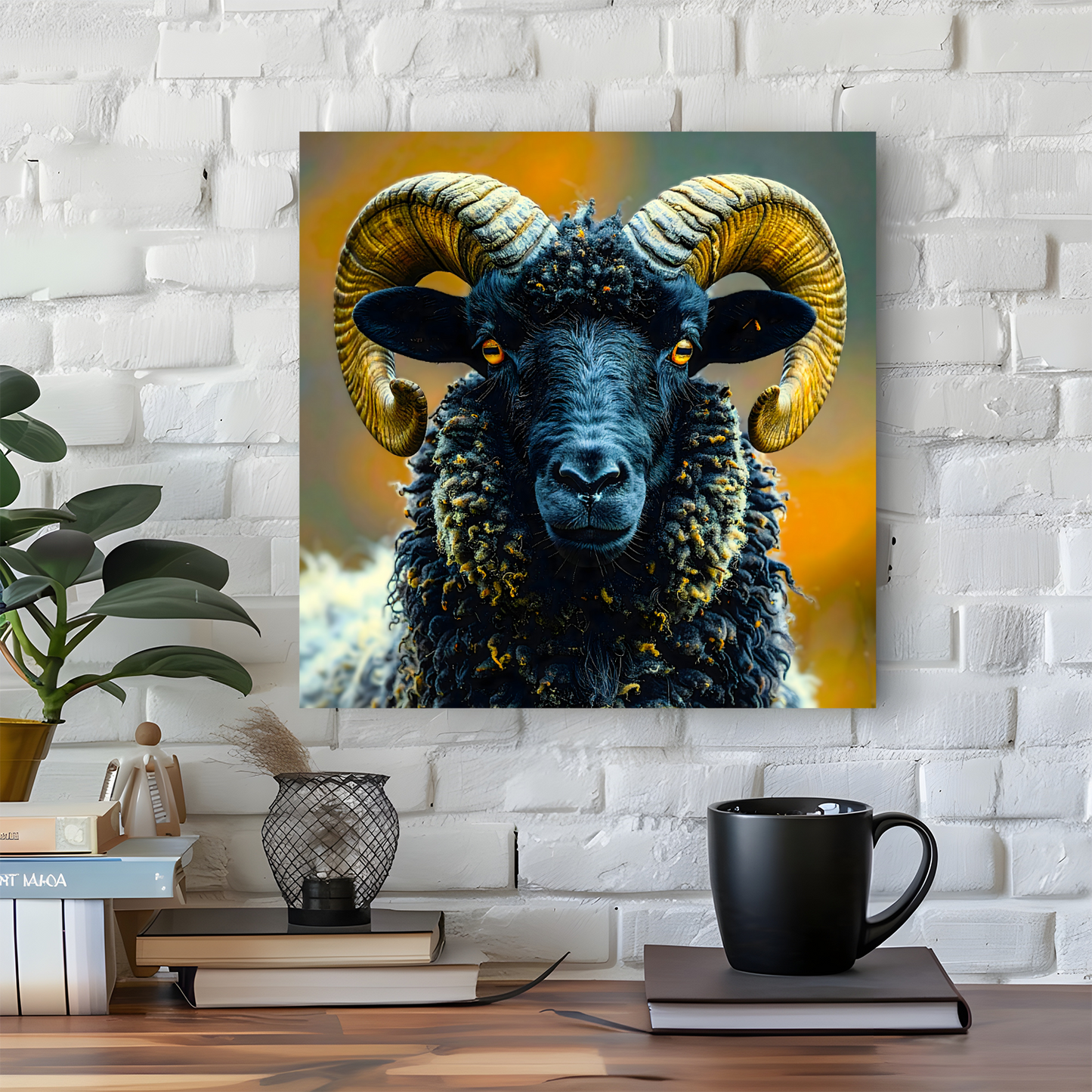 Black Faced Sheep 4, Printed On High Quality Canvas, Vibrant Colours, Highly Detailed, Unique Print, An Enduring Gift...