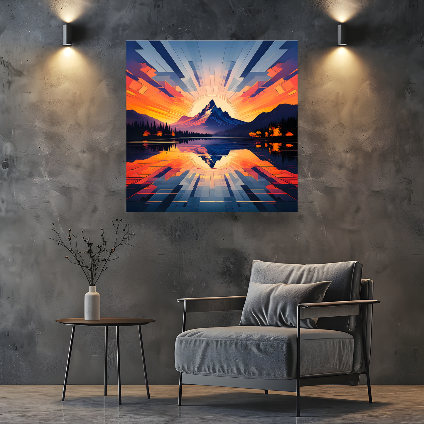 Mountain Print MP1, Printed On High Quality Canvas, Vibrant Colours, Highly Detailed, Unique Print, An Enduring Gift...