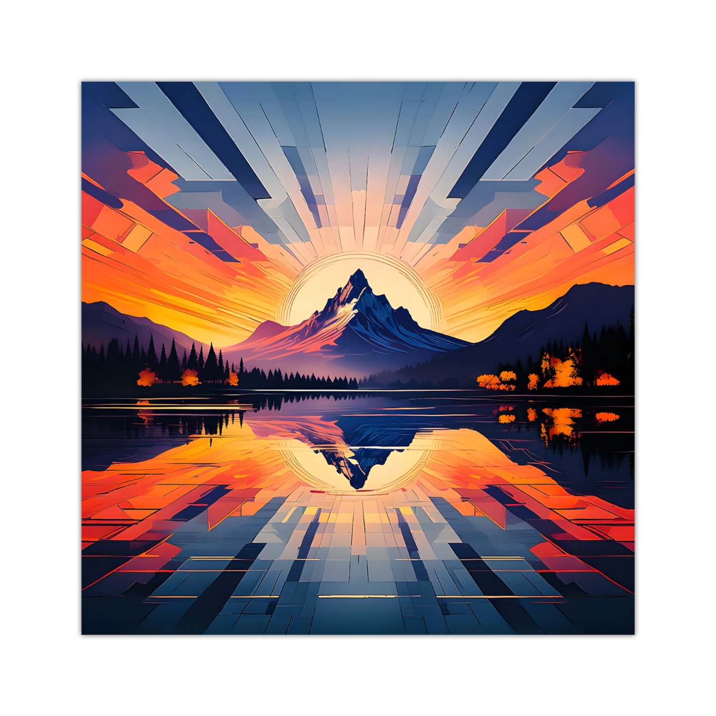 Mountain Print MP1, Printed On High Quality Canvas, Vibrant Colours, Highly Detailed, Unique Print, An Enduring Gift...