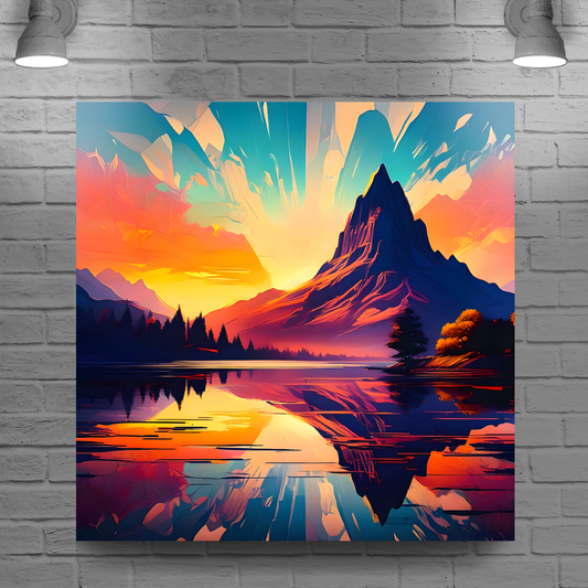 Mountain Print MP2, Printed On High Quality Canvas, Vibrant Colours, Highly Detailed, Unique Print, An Enduring Gift...