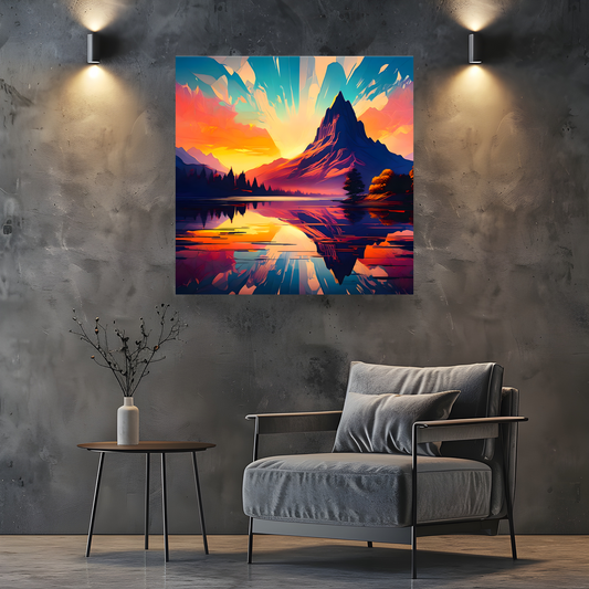 Mountain Print MP2, Printed On High Quality Canvas, Vibrant Colours, Highly Detailed, Unique Print, An Enduring Gift...