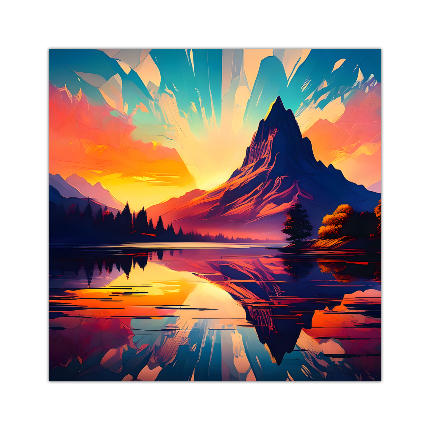 Mountain Print MP2, Printed On High Quality Canvas, Vibrant Colours, Highly Detailed, Unique Print, An Enduring Gift...