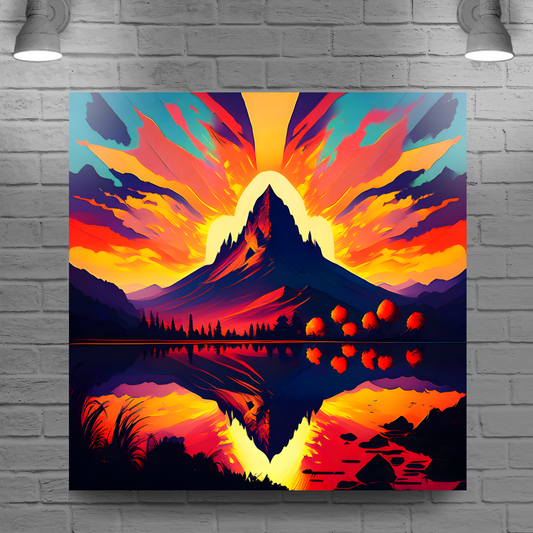 Mountain Print MP4, Printed On High Quality Canvas, Vibrant Colours, Highly Detailed, Unique Print, An Enduring Gift...