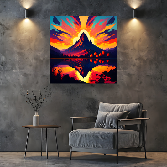 Mountain Print MP4, Printed On High Quality Canvas, Vibrant Colours, Highly Detailed, Unique Print, An Enduring Gift...