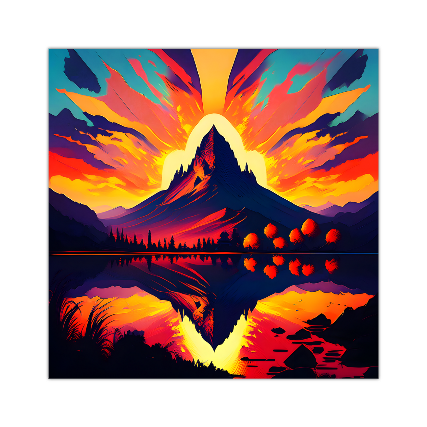 Mountain Print MP4, Printed On High Quality Canvas, Vibrant Colours, Highly Detailed, Unique Print, An Enduring Gift...