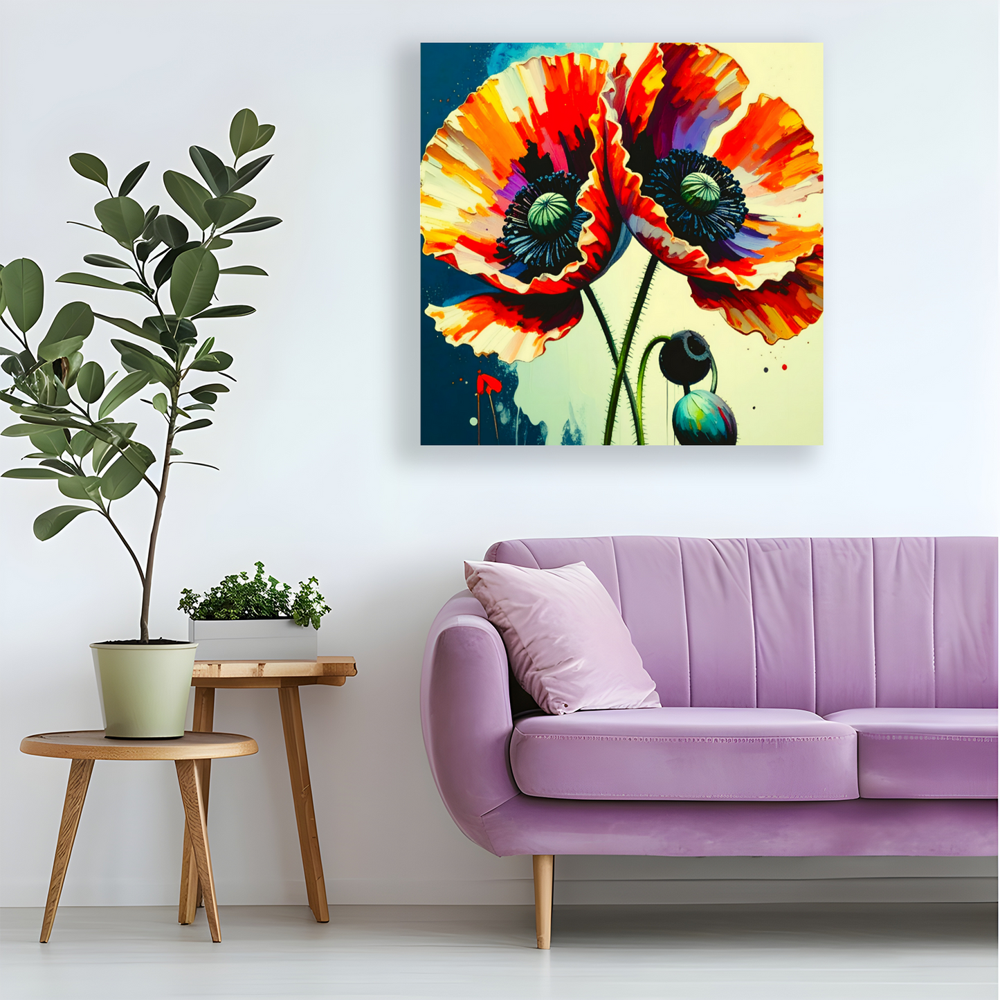 Red Poppy, Printed On High Quality Canvas, Vibrant Colours, Highly Detailed, Unique Print, An Enduring Gift...
