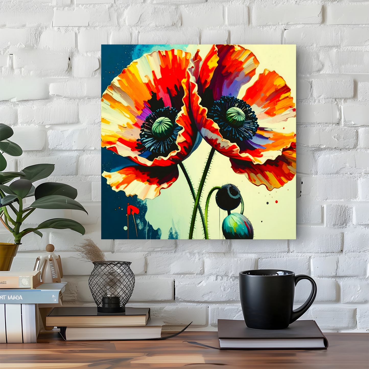 Red Poppy, Printed On High Quality Canvas, Vibrant Colours, Highly Detailed, Unique Print, An Enduring Gift...