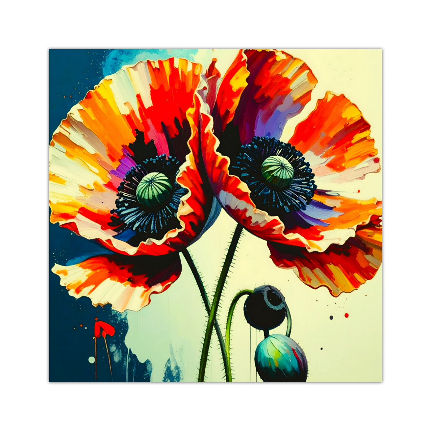 Red Poppy, Printed On High Quality Canvas, Vibrant Colours, Highly Detailed, Unique Print, An Enduring Gift...