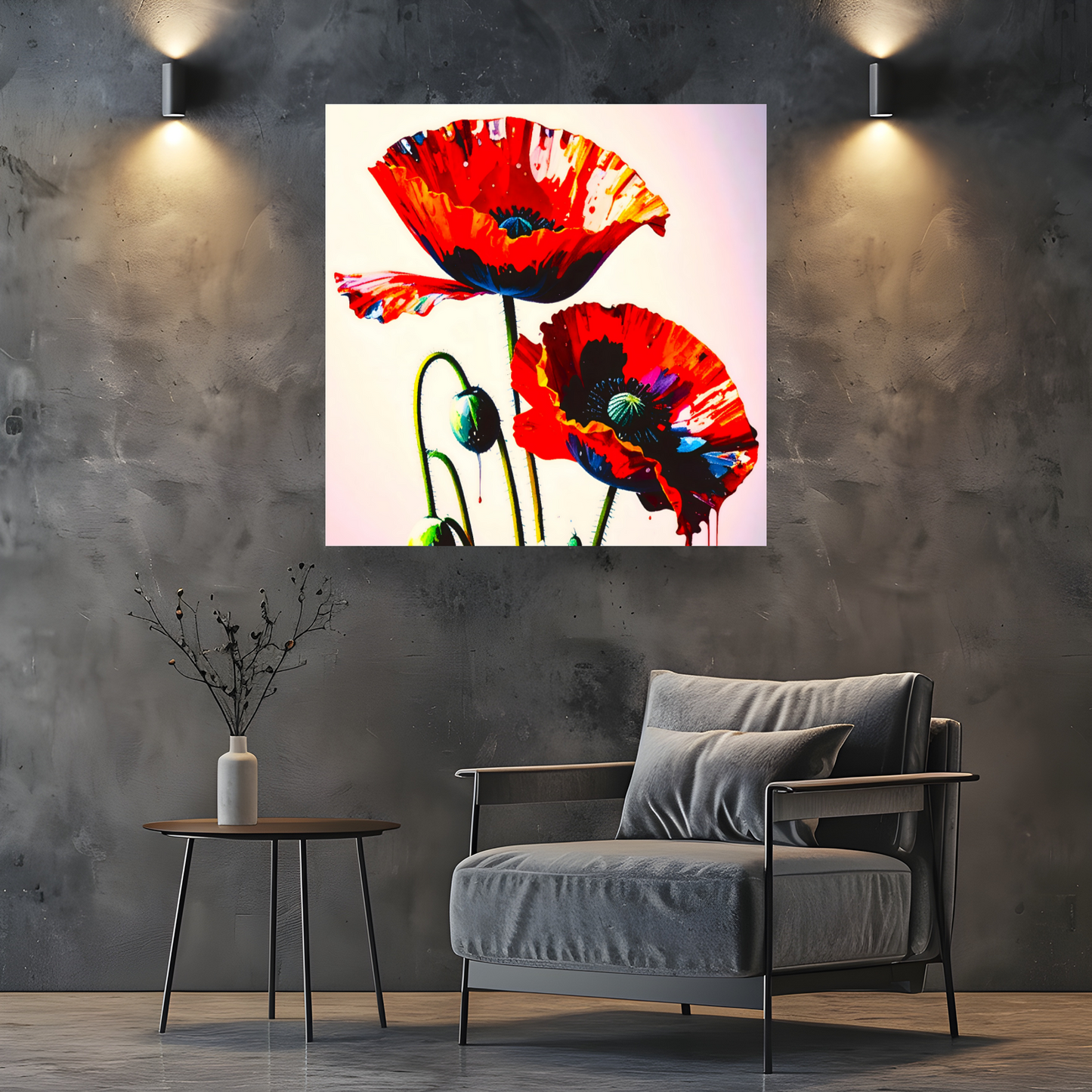 Red Poppy 2, Printed On High Quality Canvas, Vibrant Colours, Highly Detailed, Unique Print, An Enduring Gift...