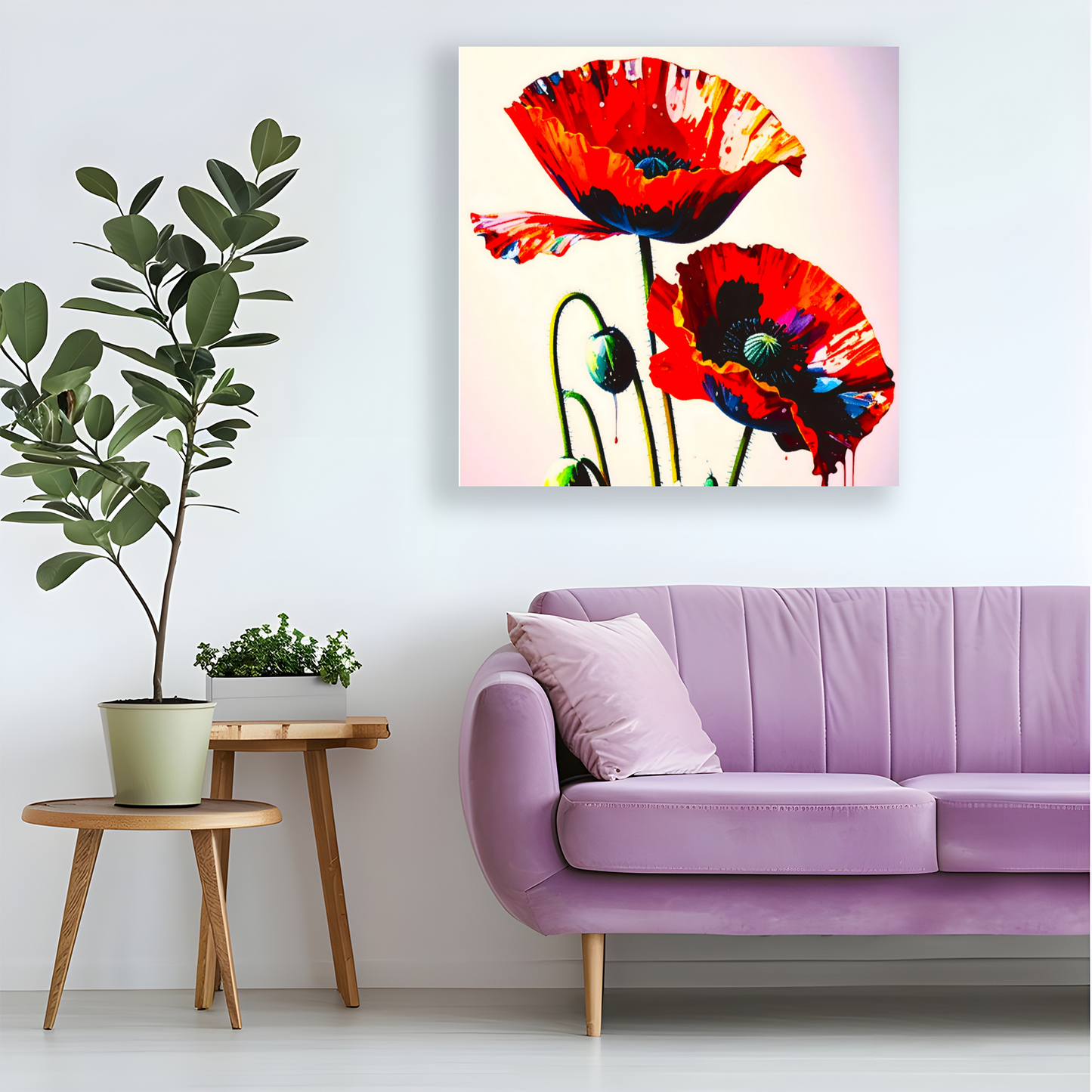 Red Poppy 2, Printed On High Quality Canvas, Vibrant Colours, Highly Detailed, Unique Print, An Enduring Gift...
