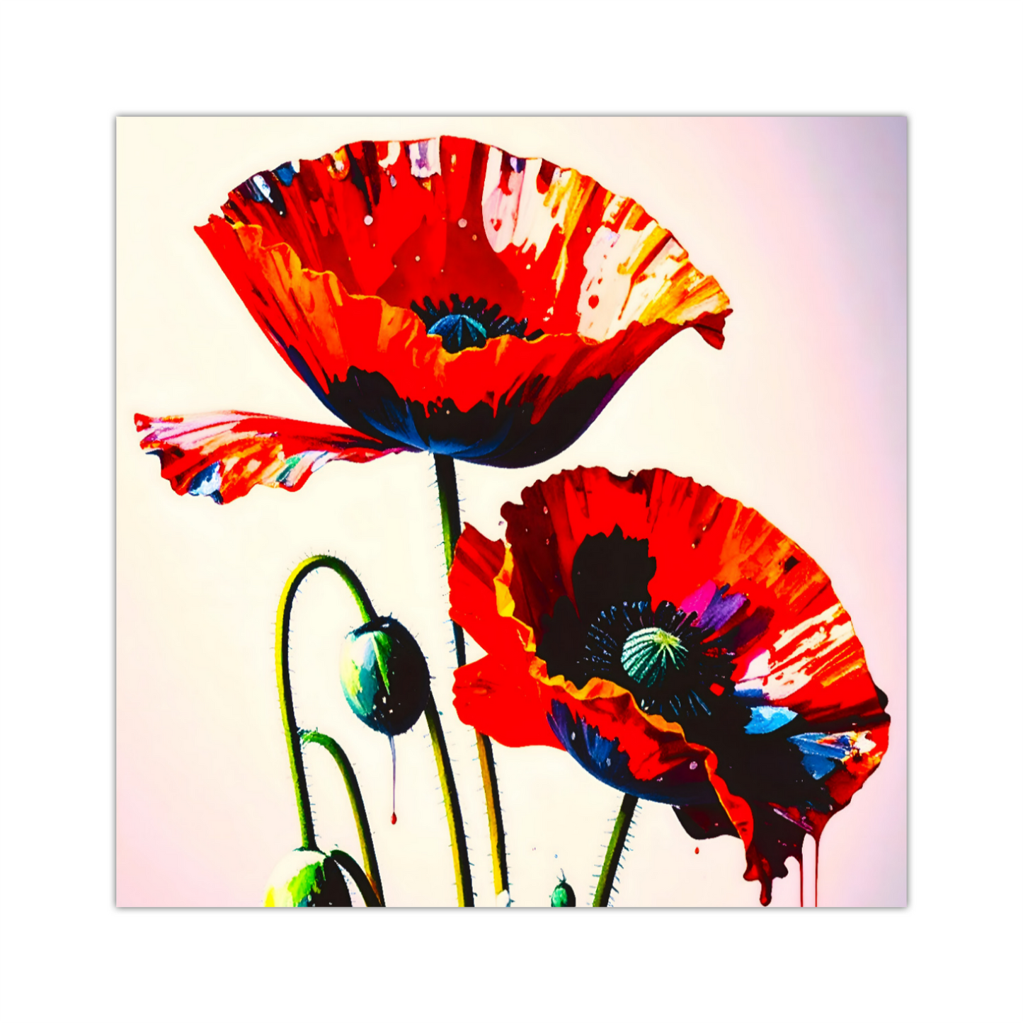 Red Poppy 2, Printed On High Quality Canvas, Vibrant Colours, Highly Detailed, Unique Print, An Enduring Gift...