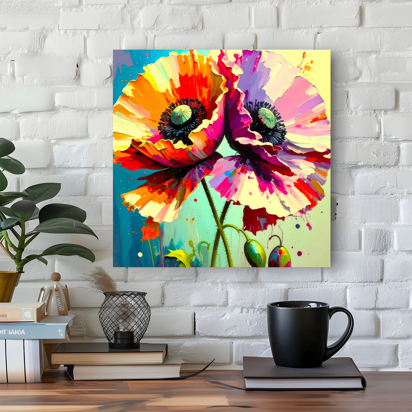 Pink Poppy, Printed On High Quality Canvas, Vibrant Colours, Highly Detailed, Unique Print, An Enduring Gift...