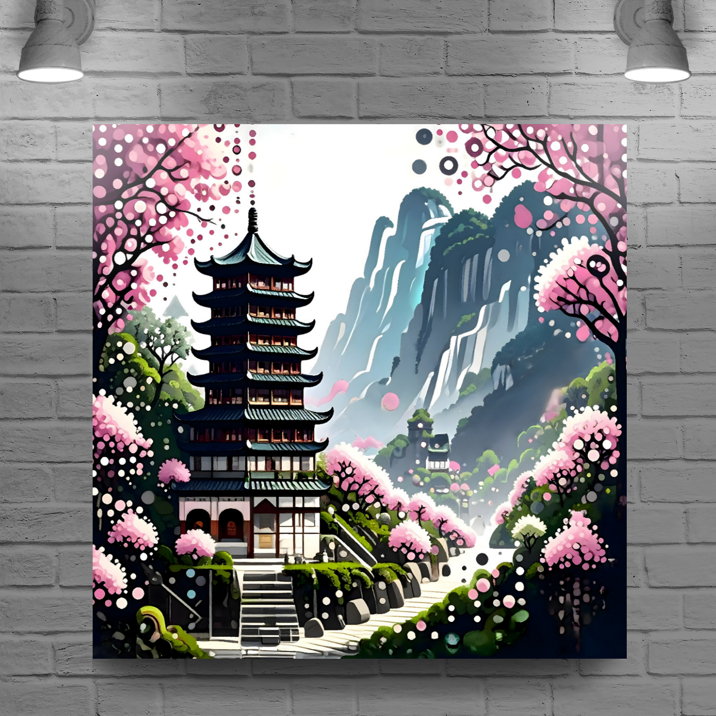 Oriental Abstract 1, Printed On Canvas, Vivid Colours, Box Canvas, Unique Image, A Gift To Last A Lifetime...
