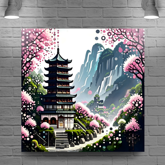 Oriental Abstract 1, Printed On Canvas, Vivid Colours, Box Canvas, Unique Image, A Gift To Last A Lifetime...