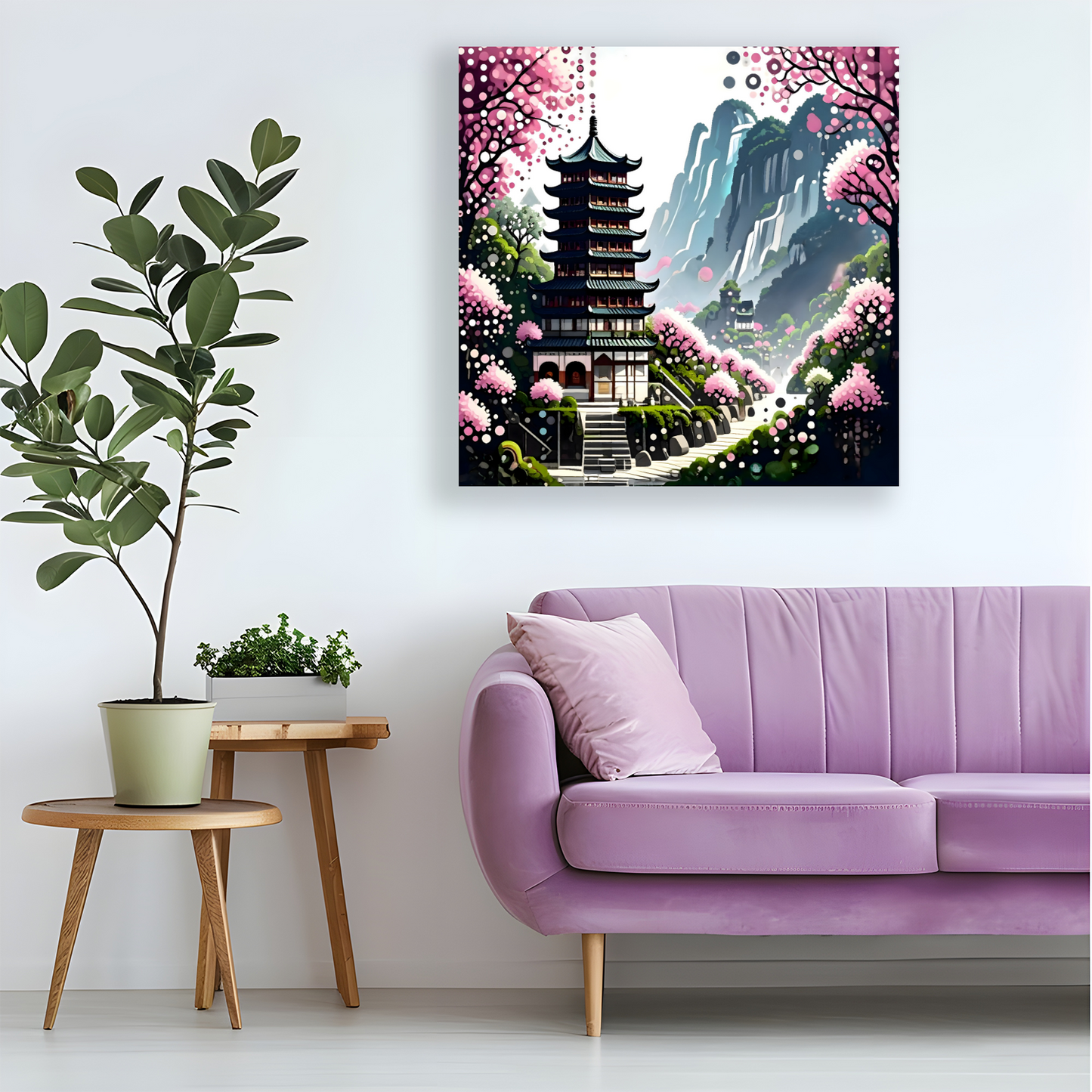 Oriental Abstract 1, Printed On Canvas, Vivid Colours, Box Canvas, Unique Image, A Gift To Last A Lifetime...