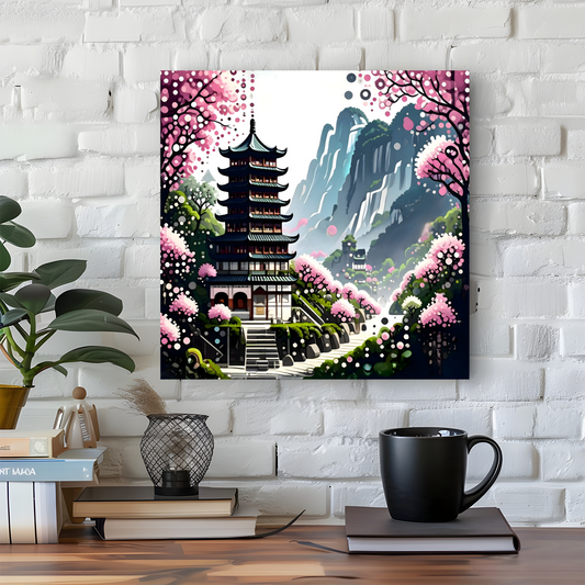 Oriental Abstract 1, Printed On Canvas, Vivid Colours, Box Canvas, Unique Image, A Gift To Last A Lifetime...