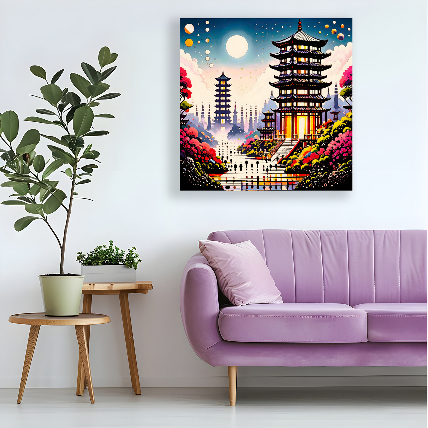 Oriental Abstract 2, Printed On Canvas, Vivid Colours, Box Canvas, Unique Image, A Gift To Last A Lifetime...