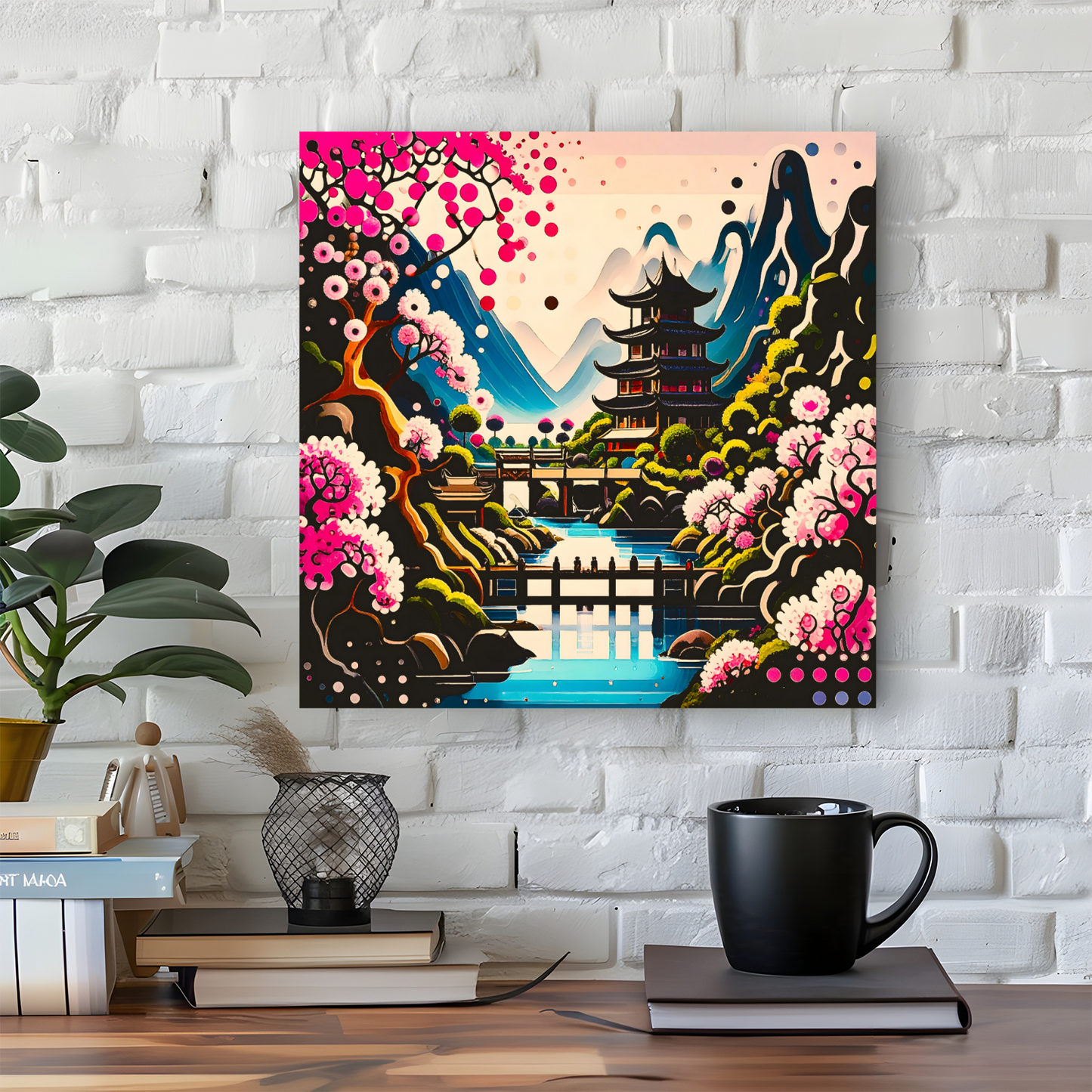 Oriental Abstract 4, Printed On Canvas, Vivid Colours, Box Canvas, Unique Image, A Gift To Last A Lifetime...